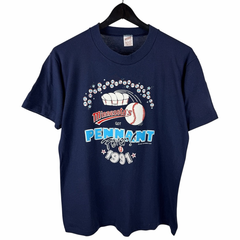 Vintage 1990s Minnesota Twins Single Stitch MLB Baseball Shirt Size L